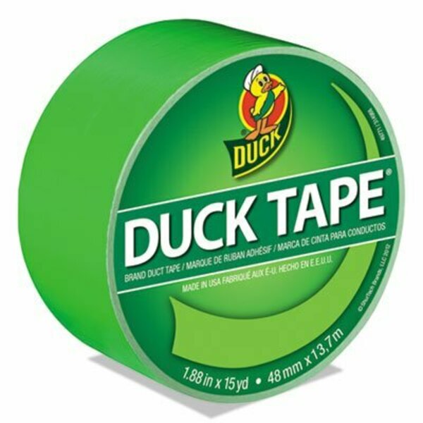Shurtech Brands Duck, COLORED DUCT TAPE, 3in CORE, 1.88in X 15 YDS, NEON GREEN 1265018